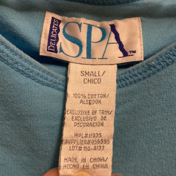 Turquoise Spa Delicates dress/coverup, size small. - Picture 2 of 3